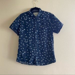 Cactus Men’s Button Down Patterned T-Shirt